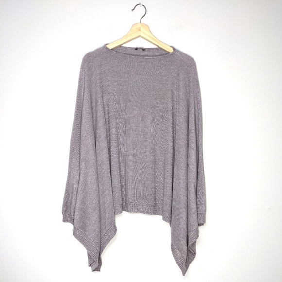 Lululemon Cashmere Divinity Shrug Lunar Rock Iced Iris Gray Poncho Cardigan - Picture 2 of 14
